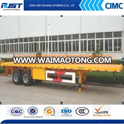 Low Price CIMC Factory 40ft 20ft Container Skeleton flatbed semi trailer