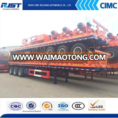 Hot sale CIMC Brand Three Axle Flat-Bed Trailer For Sale