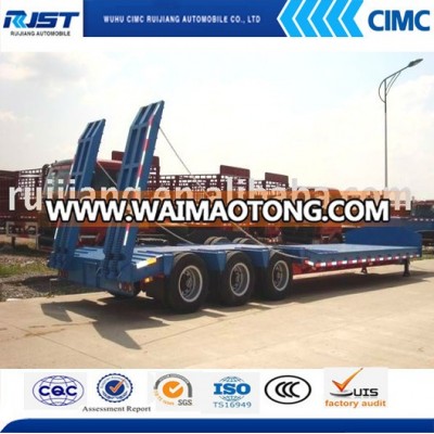 3 Axles Lowbed Semi Trailers,low bed trailer dimensions Customized Hot Sell