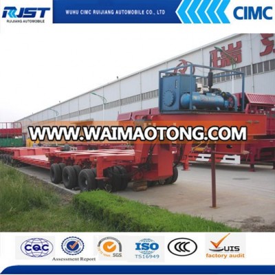 heavy duty lowbed hydraulic modular trailer truck for special or large equipment