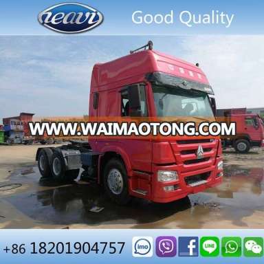 Good quality used CHINA made 375hp manual sinotruk howo 6x4 tractor truck low price